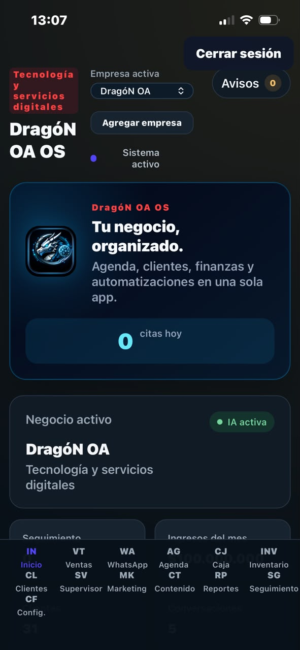 Mini App DragóN OA para pymes